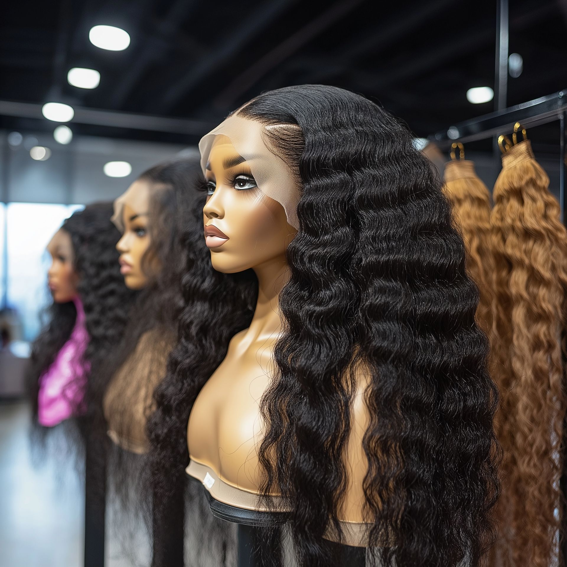 Artisan crafting a bespoke wig